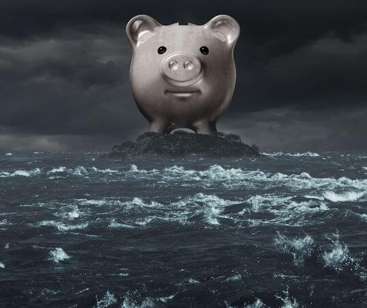 a large piggy bank on an island in the ocean the new IRS windfall